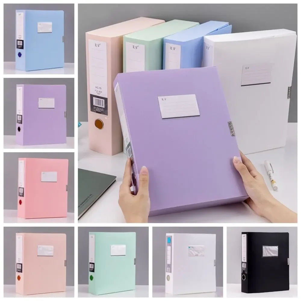 A4 File Folder Test Paper Bag Data Storage Bag Student Folder School Office Supplies Stationery Document File Box Desk Organizer