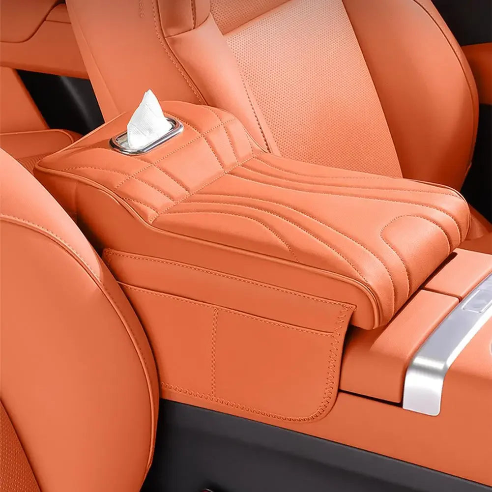 NEW Car Armrest Box Booster Pad Universal for Most Cars, Memory Foam Car Arm Rest Padded Cover with Pocket Car Interior