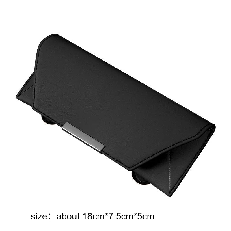 1pc Car Glasses Case Storage in Car Sunglasses Portable Glasses Case Magnetic Suction Storage