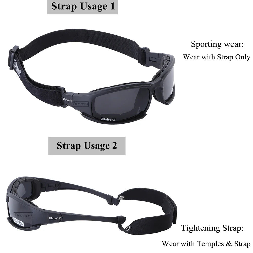 Tactical Polarized Glasses Camouflage Men's Sunglasses Outdoor Shooting Hunting Goggles 4 Lens Kit Sunglasses Men Hiking
