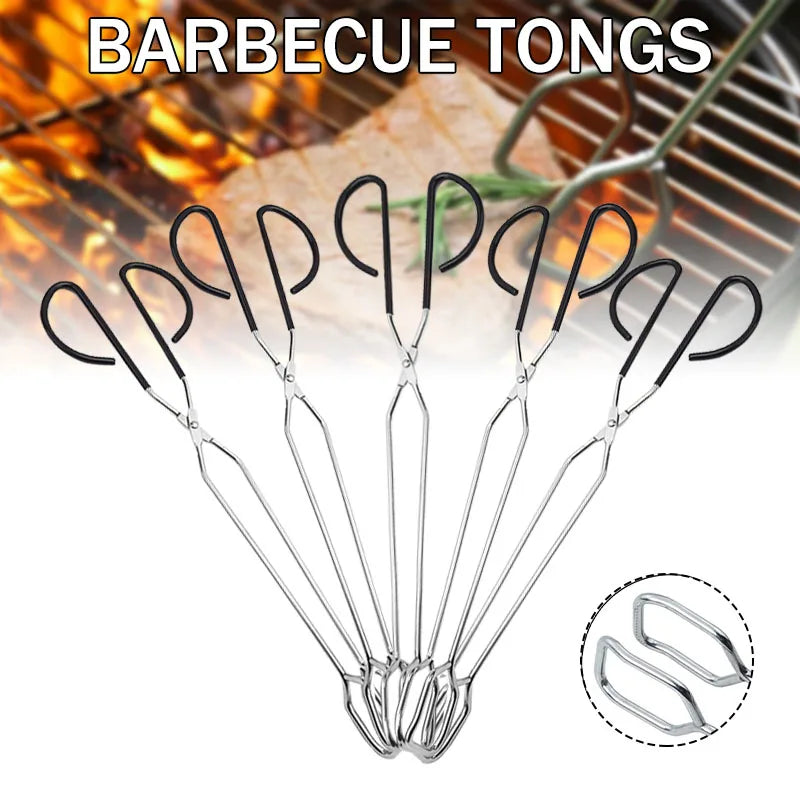 Barbecue Scissor Tongs Grilled Food Tong BBQ Tools Long Handle Scissor BBQ Bread Roast Clip Kitchen Baking Tongs BBQ Accessories