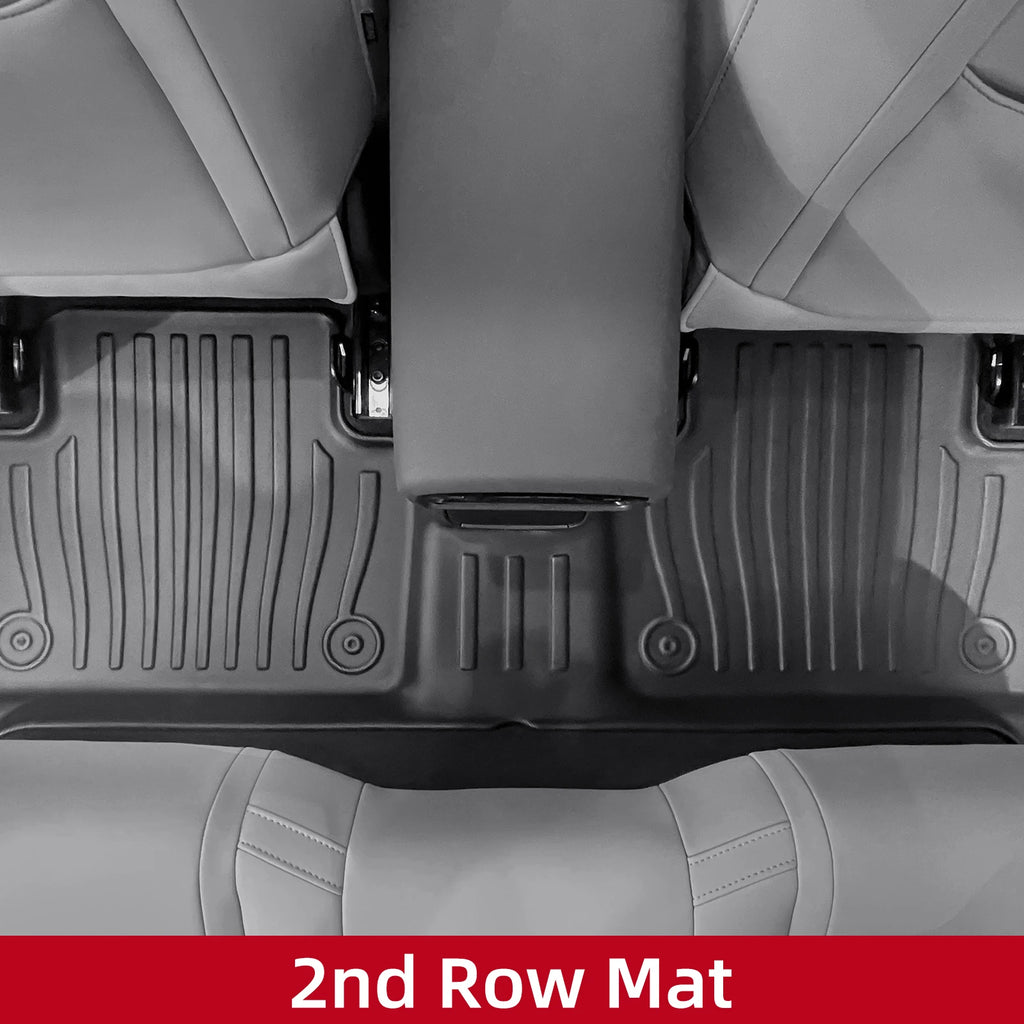 LUCKEASY for Volvo EX30 2024 2025 Car Floor Mats Cargo Liner Trunk Pad TPE 3D Foot Mat Backrest Liner Waterproof Accessories