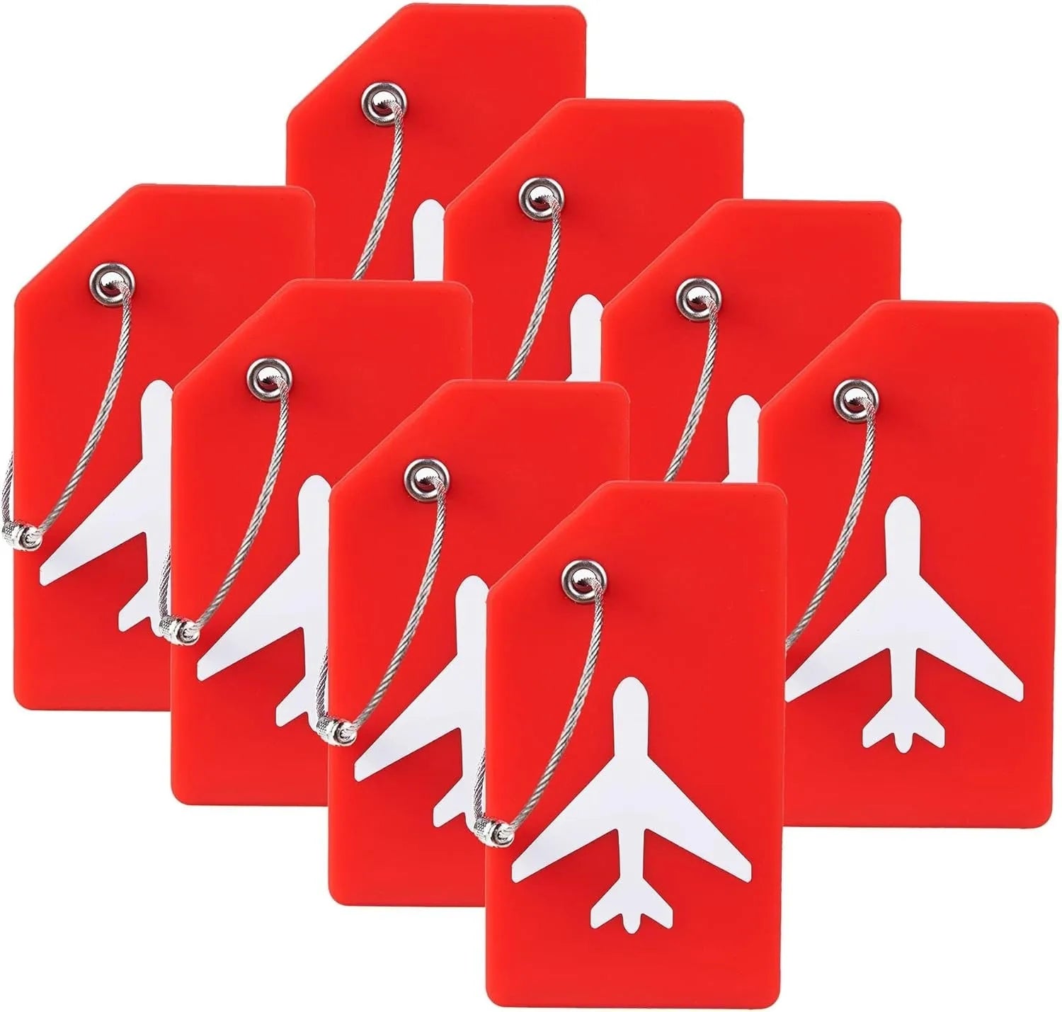 8PCS Women Men Travel Accessories Silicon Luggage Tags Suitcase ID Name Address Holder Baggage Tag Unisex Airplane Labels