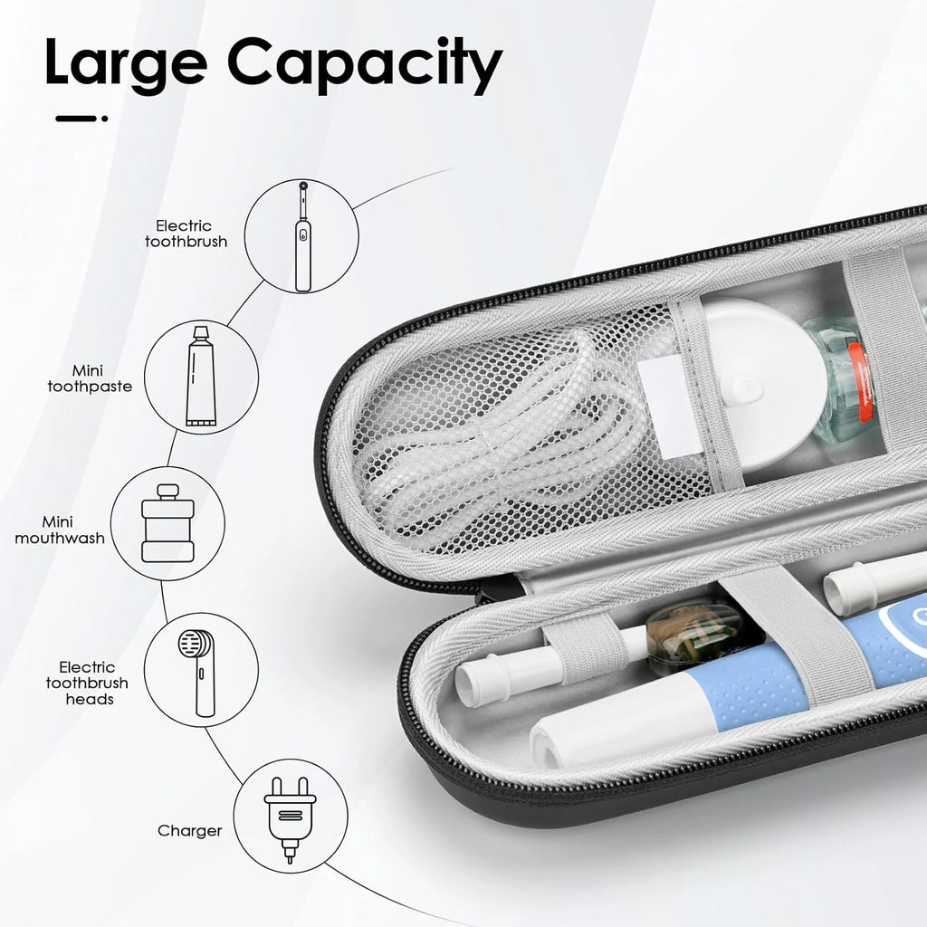Electric Toothbrush Case For Oral B / Oral-B Pro / Philips Sonicare / Aquasonic, Shockproof,Waterproof,Compact Storage Bag