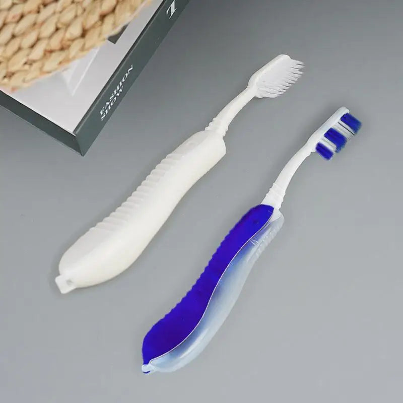 For Trip Daily Use Women Men Travel Folding Toothbrush Portable Toothbrush Built In Cover Multi Color Size Collapsable Brush