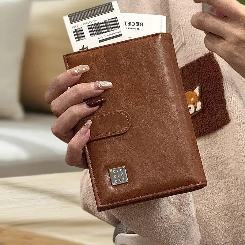 Travel Passport Wallet Women Man Card Holder RFID Blocking Credit Card ID Bag Plane Ticket Holder Multifunction Wallets