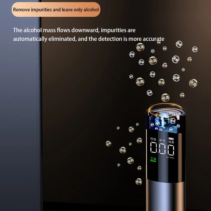 Lenovo Portable Type-C Alcohol Tester Professional High Sensitivity Breathalyzer Alcohol Test Digital Breath Alcohol Tester