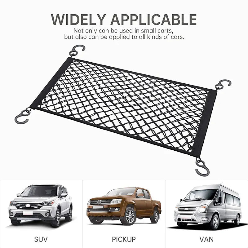 SUV Car Ceiling Storage Net Pocket Car Roof Bag Interior Cargo Net Breathable Mesh Bag Auto Stowing Tidying Interior Accessories