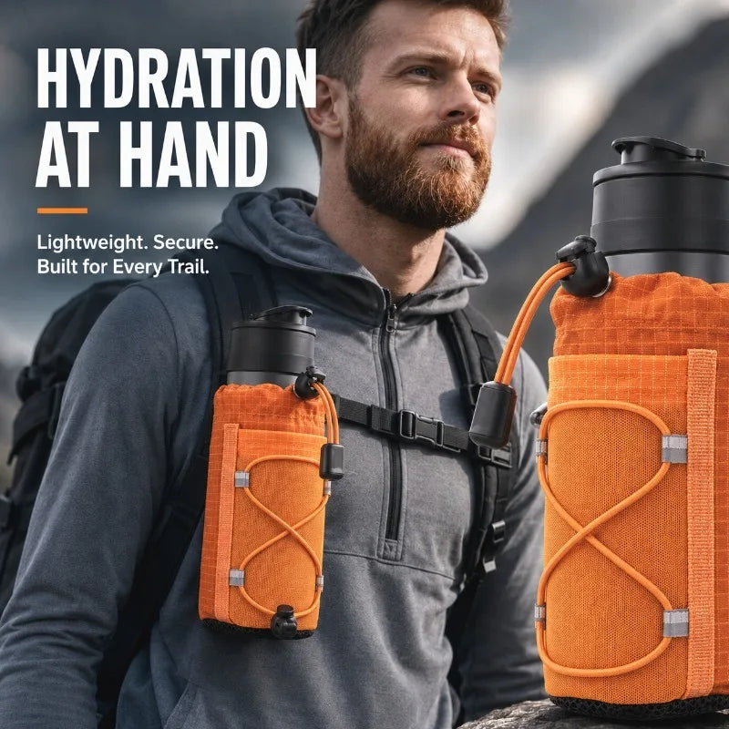 Outdoor Sports Backpack Shoulder Strap Hanging Bag Mobile Phone Water Bottle Storage Bag Camping Hiking Accessories Storage Bag