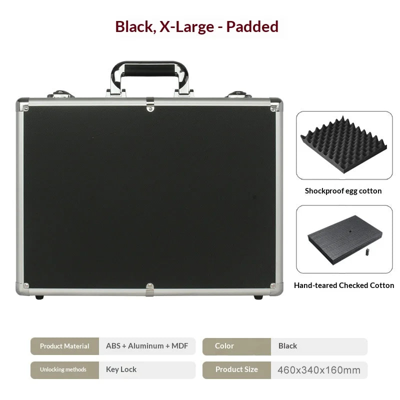 Portable Heavy Duty Lockable Tool Box Storage Organizer Garage Workshop Large Capacity Stackable Carry Handle Case Box Toolbox