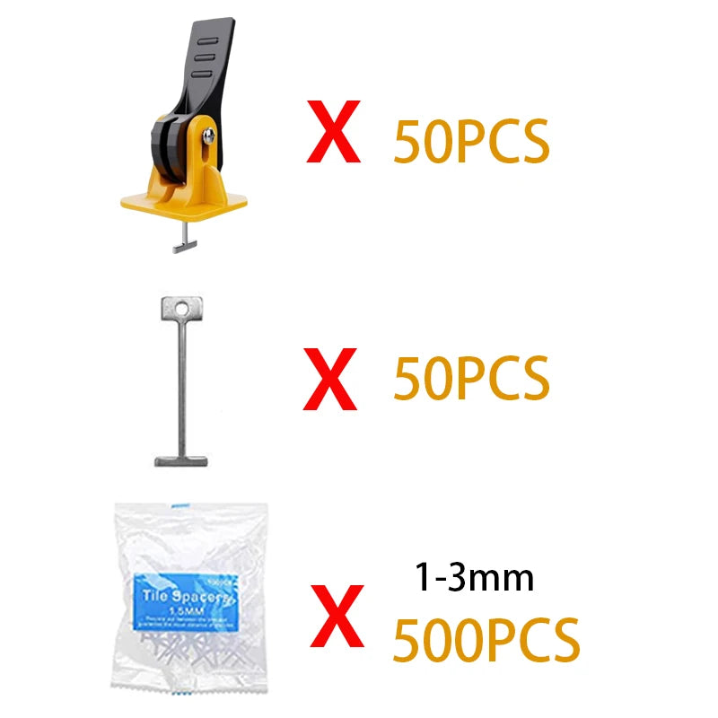 1200PCS Tile Leveling System For Flooring Wall Tile Spacer Tile Leveling System Leveler Hand Construction Tool Parts Set