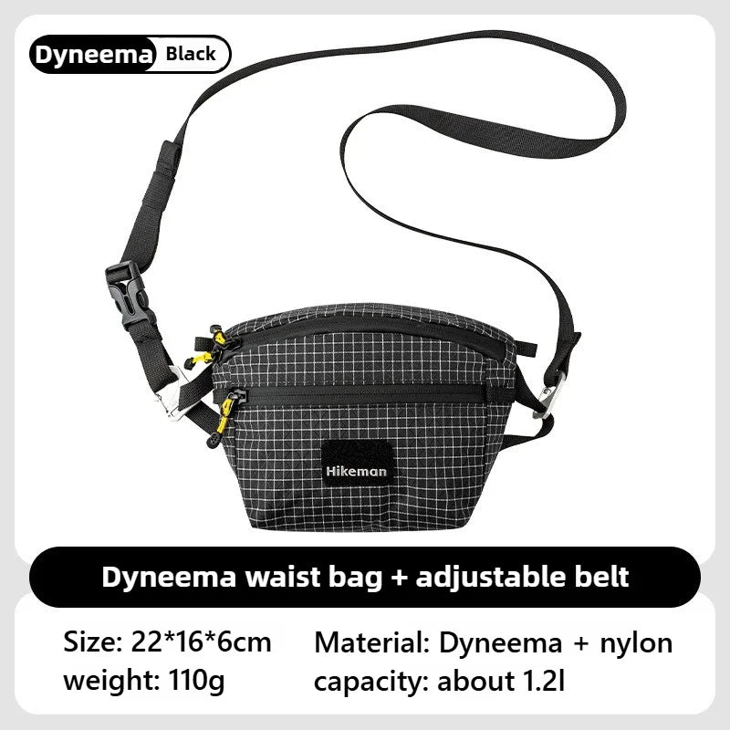 Outdoor Chest Bag UHMWPE 1.2L Large Capacity Waterproof Adjustable Lightultra Bag for Camping Hiking Cycling Running Fishing