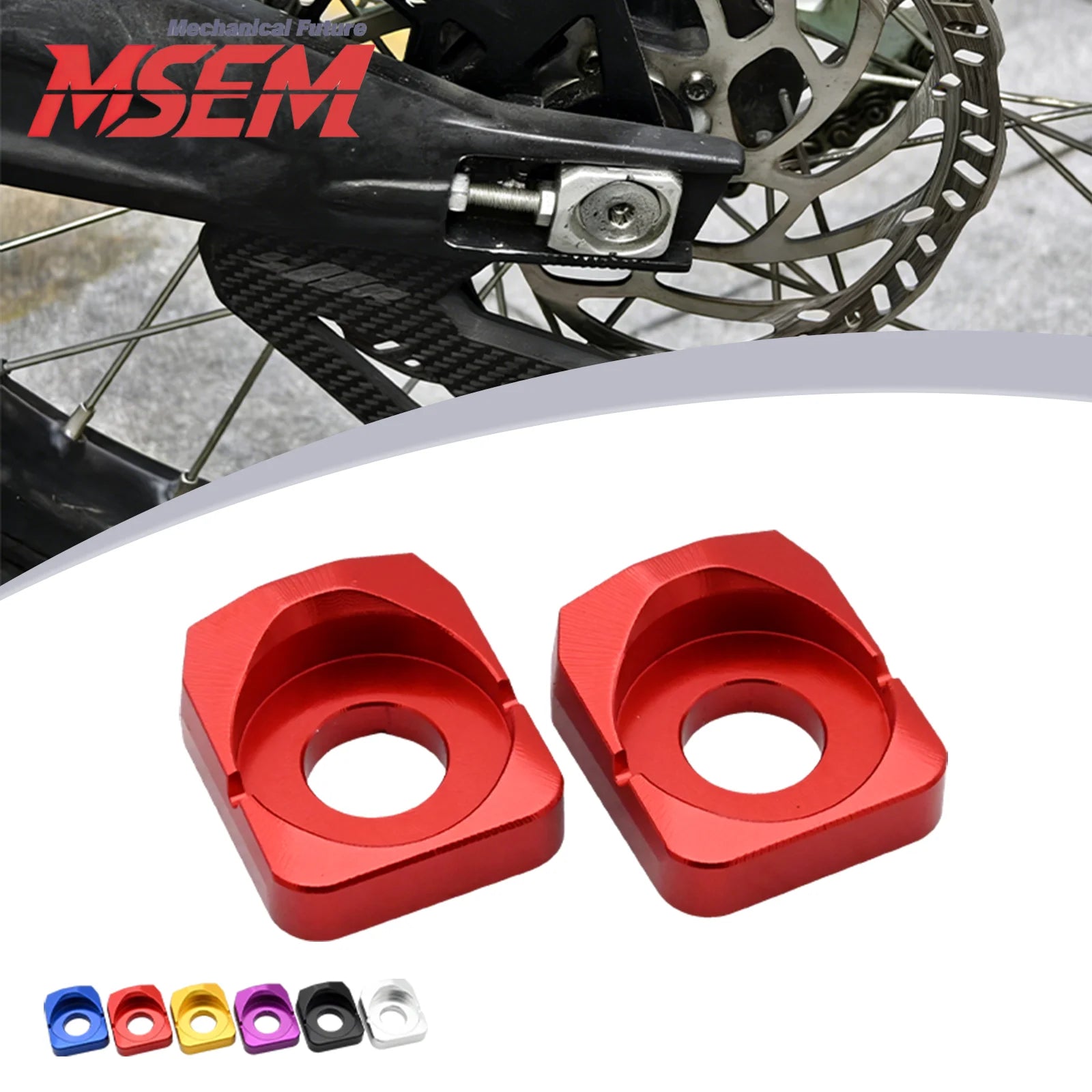 For Sur-Ron Light Bee S/X & Segway X16/X26 Dirt Bike Motorcycle CNC Aluminum Rear Wheel Chain Tensioner Adjustment Accessories