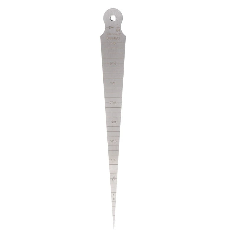 1-15mm Stainless Steel Taper Gauge Feeler for Gap Hole Measuring Tool Feeler Hole for Gap Taper Aperture Scale