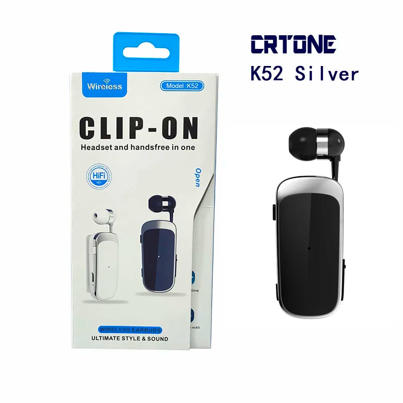 K52 In-Ear Auriculares Mini Wireless Bluetooth Headset Vibration Call Remind Sports Clip Driver Earphones Hands Free PK Fineblue