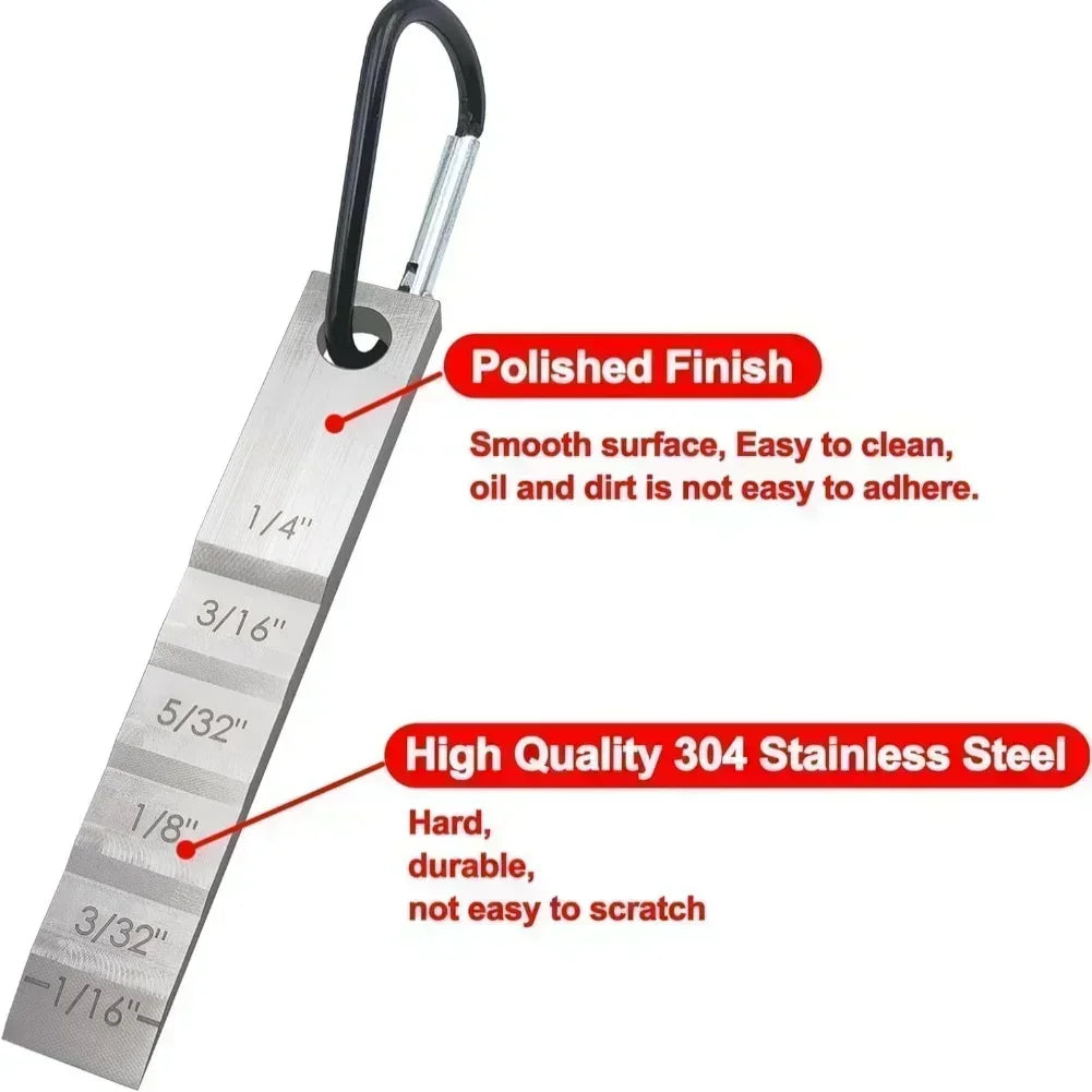 Small Pipe Spacer Wedge Stepped Gauge 6-Step Stainless Steel Wedge High-Precision Tool Step Feeler Gauge For Pipe Fitter Tools