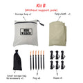 Black Coating Tarp Block 99% UV Ourdoor Camping Waterproof Sun Shelter 3x3 3x4 3x5 Black Coated Beach Sunshade Canopy