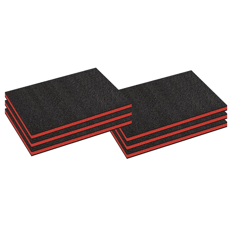 A88E-6Pcs Tool Box Foam,Foam Inserts For Cases,Tool Box Liner Polyethylene Tool Foam Sheets,Organizer And Storage Tool Shadow