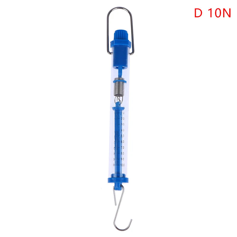 1PC Practical Newtons Spring Scale Tubular Dynamometer Plastic Transparent Body Easy Hanging For Classroom