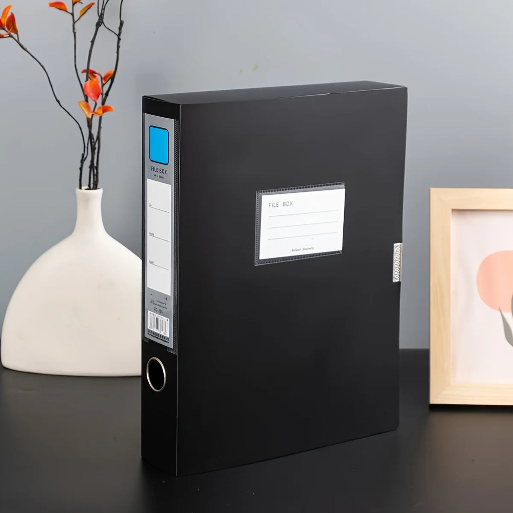 1pcs Foldable A4 File Folders, Large Capacity PP Document Storage Boxes, Suitable for Office, School, Back to School Season