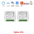 Tuya Mini WiFi Zigbee Curtain Switch For Roller Shutter Electric Motor Smartlife Control Remotely Works With Alexa Google Home