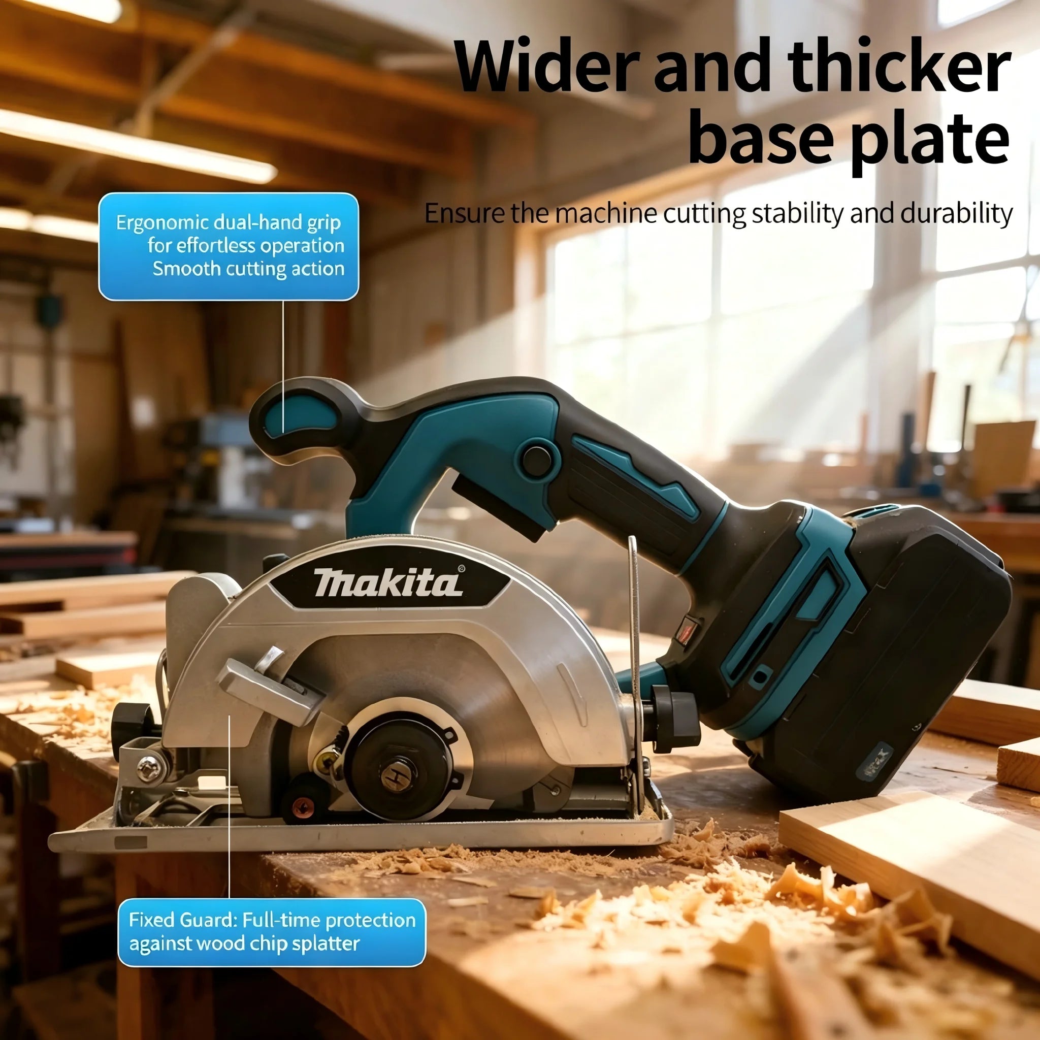 Makita 5-Inch Brushless Electric Circular Saw Cordless High Power Board Cutting Machine Woodworking Power Tools For 18V Battery