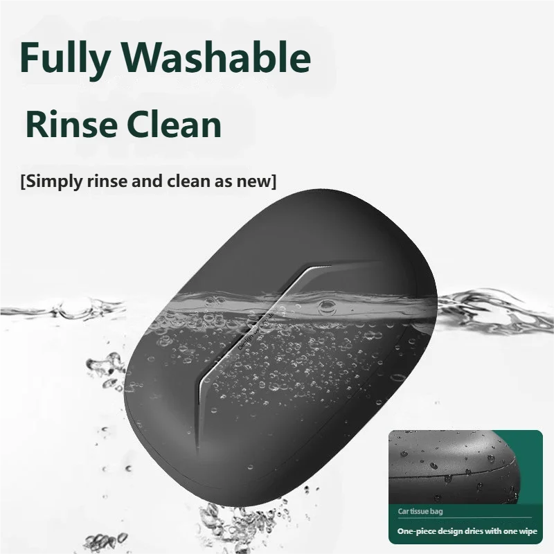 For Tesla Model YL Model Y Model 3 Car Tissue Box Silicone Drawout Paper Box Bag Cover Hanging Car Interior Decoration
