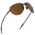 MAXJULI Men sunglasses Classic UV400 Fashion Driving Sports Unbreakable Rimless Oval Male Women's TR90 Frame Sun Eyewear 8008