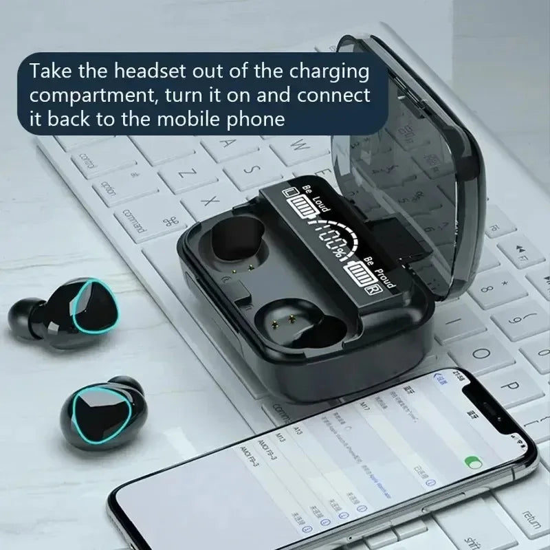 M10 TWS Wireless Headphone Bluetooth Earphones Waterproof Earpieces Sport Earbuds For Smartphone Laptop Notebook Music Headset