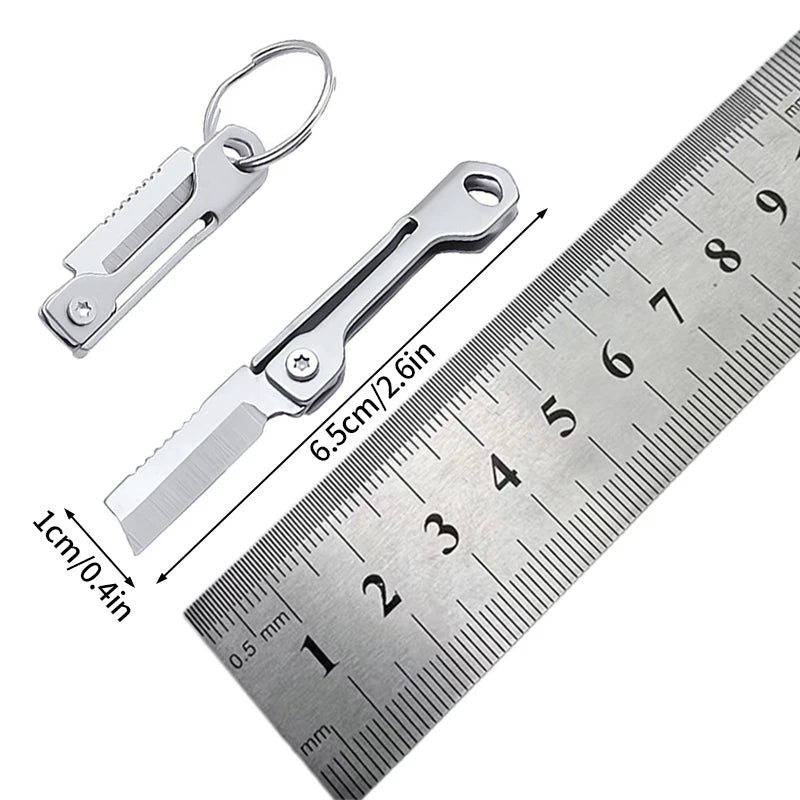 Mini D2 Steel Folding Pocket Knife Outdoor Self-defensee Folding Knifes Keychain Multitool Pocket Keyknife Camping Equipment