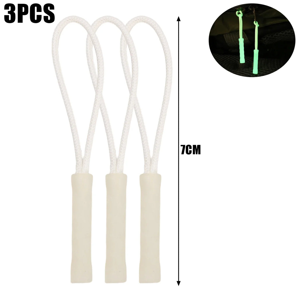 Glow in The Dark Zipper Pull Luminous Backpack Accessory for Camping Hiking Night Visibility Easy Install No Tools Waterproof