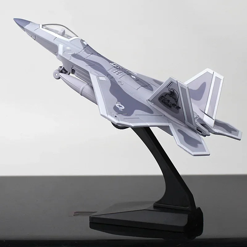 F22 Raptor Fighter Jet Alloy Fighter Aircraft Serie Soundlight Echo Military Metal Model Scenic Area Exhibition Gift