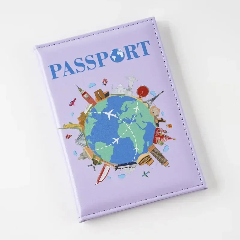 UV Color Print Global Passport Cover Plane Ticket Holder Passport Holder Id Card Holder Passport Covers Travel Accessories