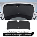 For Tesla Model Y Juniper Trunk Tailgate Guard Pad Leather Trunk Cargo Liner Backplate Protective Anti-dirty Pad Car Accessories