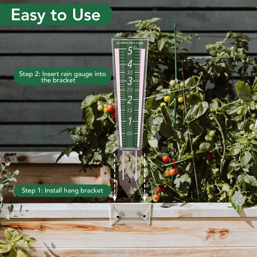 Heavy Duty Easy Read Rain Gauge Magnified Scale for Outdoor Use Durable Weather Instrument Perfect for Home Garden and Patio