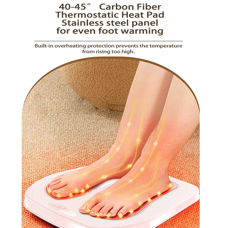 Vibration Foot Leg Trainer with Heat,Remote Control,Adjustable Vibration Speed Electric Machine, for Circulation,Plantar Fa