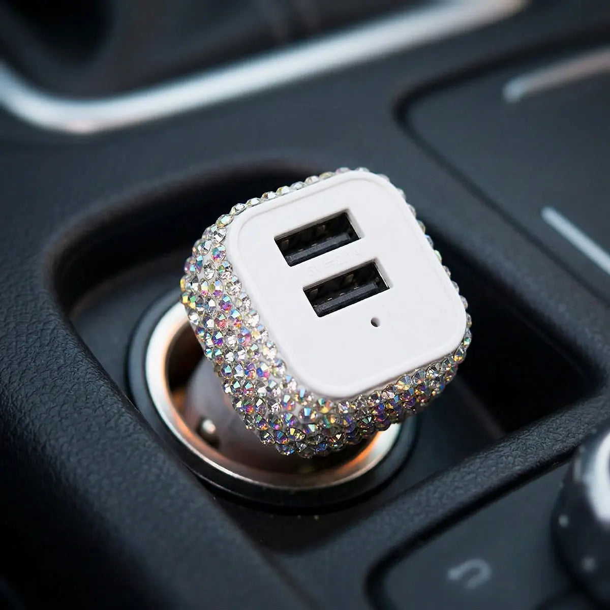 3A USB Fast Charging Car Charger Cigarette Lighter Socket Dual Ports USB-A for Phone Car Charging Adapter