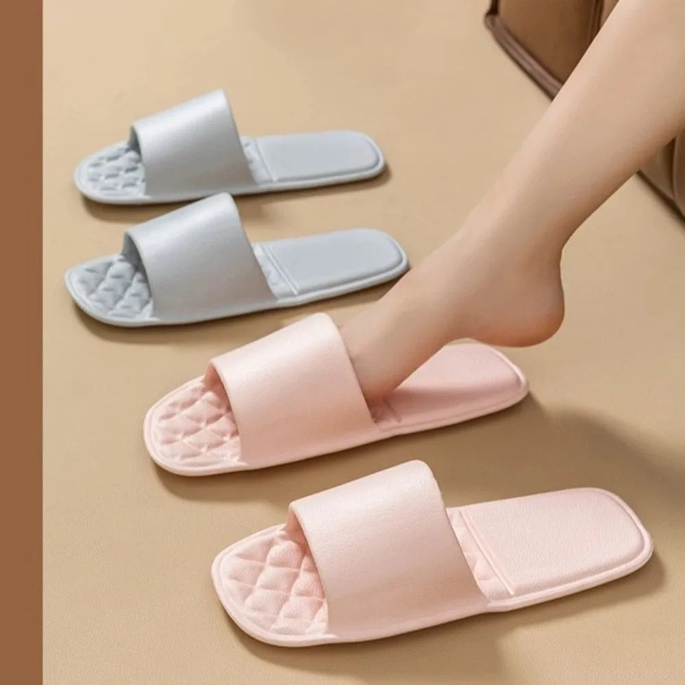 EVA Portable Folding Slippers Soft Soles Odor-resistant Foldable Travel Slippers Lightweight Slip with Cushioned Sole