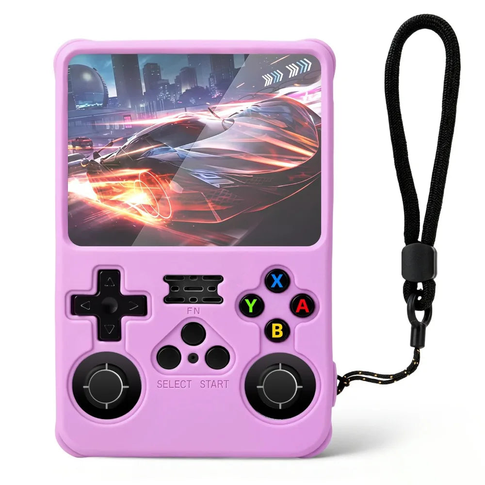 Silicone Protective Case with Lanyard Dustproof Game Console Cover Anti-Scratch Shockproof Sleeve Shell for R36S Accessories