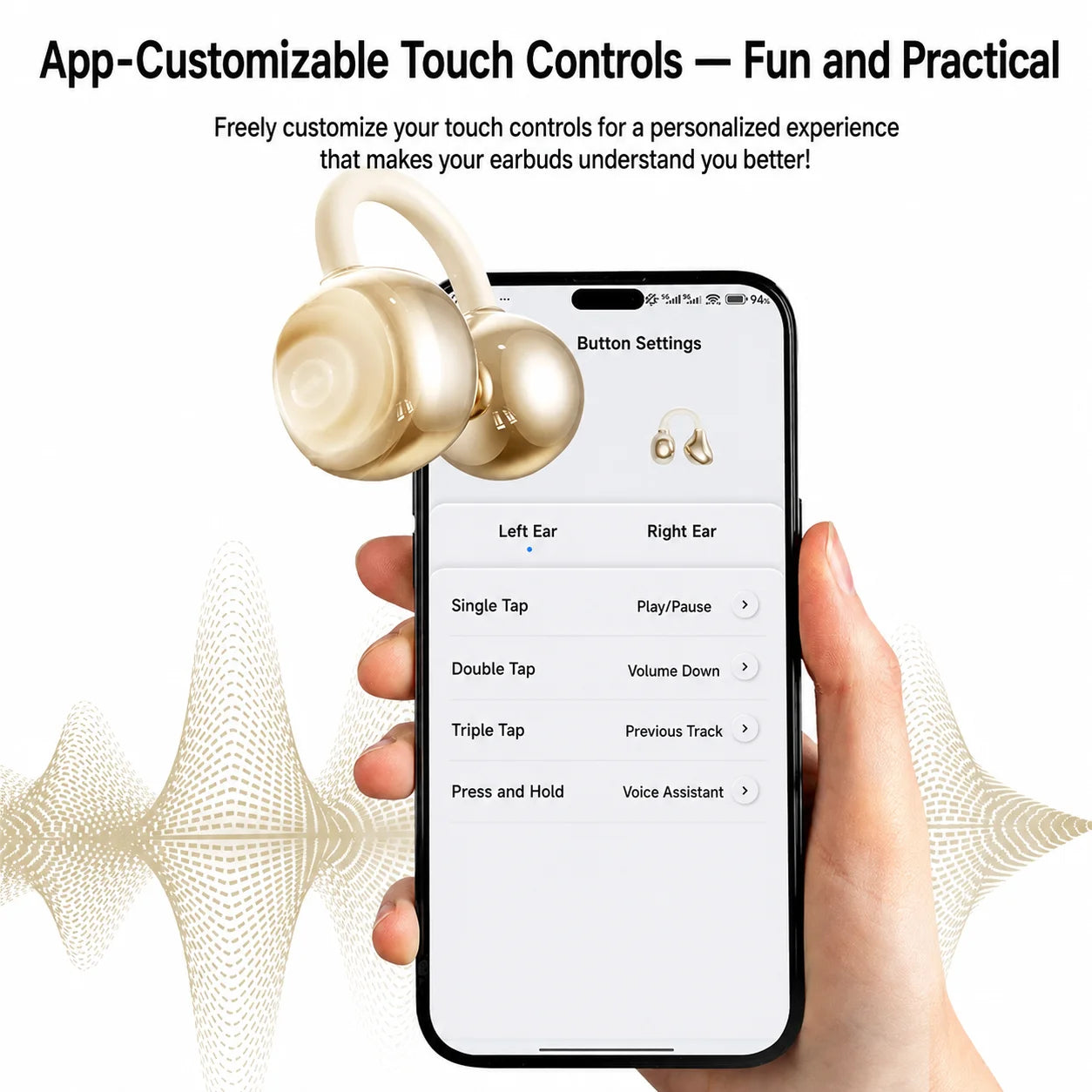 Erazer EX216 Soft Bluetooth Earphones 135 Language AI translator Earbuds Type-C Low Latency New 2-in-1 Wireless Headphones