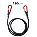 For Camping Tent, Suitcase, Bicycle, Cooler - Heavy Duty Rope & Safety Hook Locks, Adjustable Elastic Strap 8mm Bungee Cord