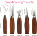 Wood Carving Tools Set Hand Chisel Cutter DIY Woodworking Knife for Spoon Pumpkin Sculpting Gift for Beginners