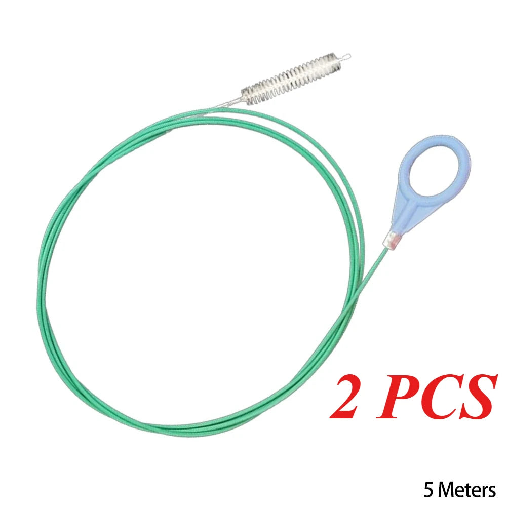 3/5m 1/3Pcs Drain Hole Cleaning Brush Flexible Car Drain Dredge Sunroof Cleaning Scrub Brush Tool Skylight Drain Pipe Brush