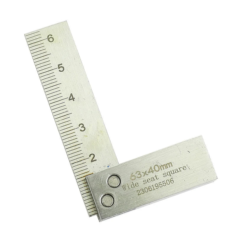 63x40mm 160x100mm Machinist Square 90 Degree Right Angle Engineer Set Precision Ground Steel Hardened Angle Ruler Square Ruler