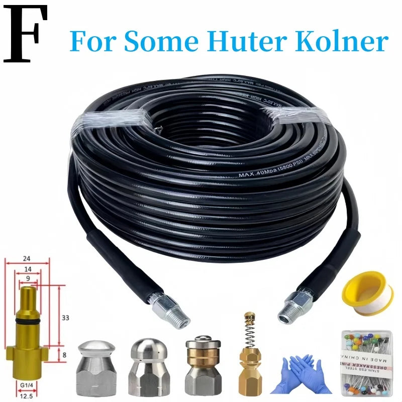 Sewer Drainage Cleaning Hose, High-Pressure Cleaning Machine Nozzle, High Pressure Hose, For Karcher Interskol Nilfisk Bosch