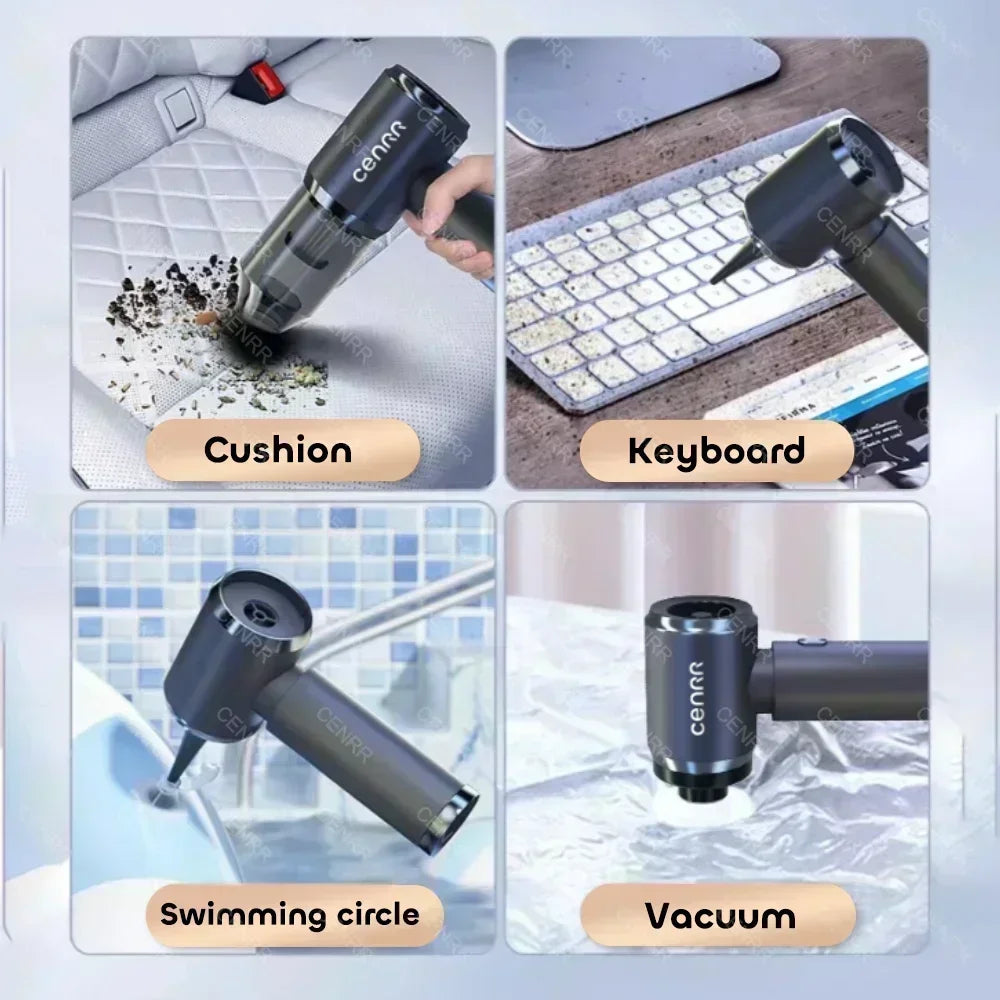 CENRR 210000PA Mini Car Vacuum Cleaner Portable Strong Suction Vacuum Cleaner Handheld Wireless Powerful Car Cleaning Machine