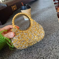 Mini Golden Pink Evening Bag Purses and Handbags Luxury Designer Shoulder Bags Diamond Party Wedding Acrylic Shiny Clutch Purse