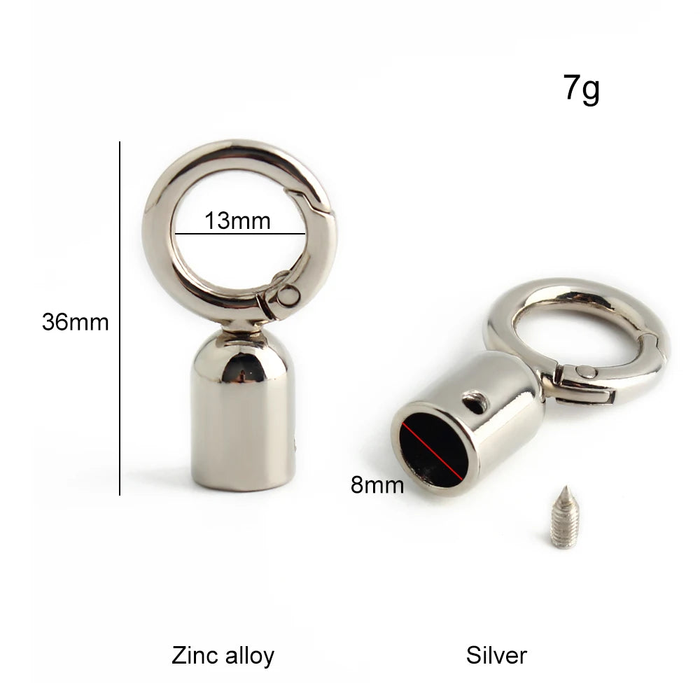10/30/100PCS Metal Bag Straps Clasps Tassel Fringe Cap Buckle For Lether Rope Cord Lock Connector Hanger Shoulder Accessories