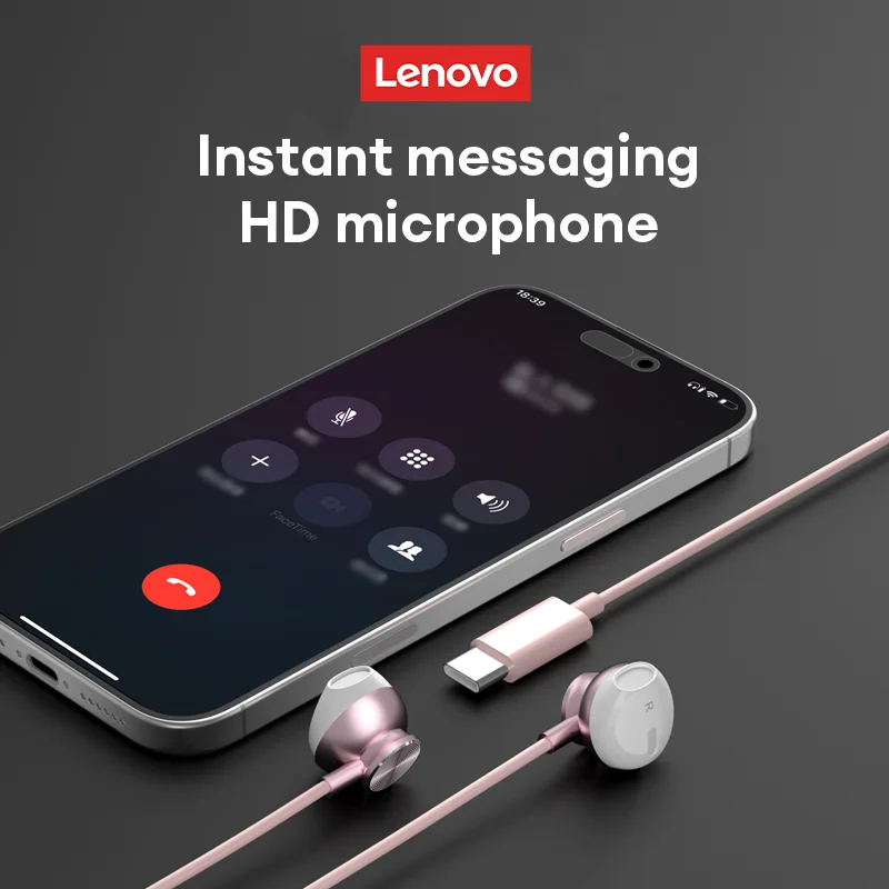 Original Lenovo TW16 Pro TW16 Wired Earphones Built-in Microphones With Volume Control Headphones Semi-in-ear Design Earbuds