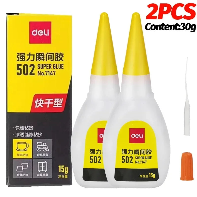 1/3PCS 502 Quick Drying Glue Multipurpose Liquid Adhesives Leather Rubber Wood Metal Strong Bond Glue Hardware Repair Supplies
